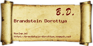 Brandstein Dorottya névjegykártya